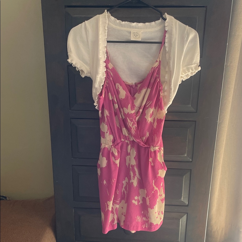Yumi Kim Pink and Cream Mini Dress